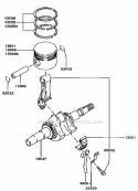 Piston_Crankshaft Diagram and Parts List for FA130D-AS10  Kawasaki Engine