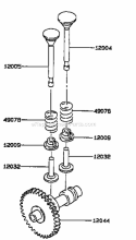 Part Location Diagram of 49078-2051 Kawasaki Spring-Engine Valve