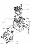 Cylinder_Crankcase Diagram and Parts List for FA130D-AS10  Kawasaki Engine