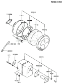 Page A Diagram and Parts List for FA130D AS18 Kawasaki Engine
