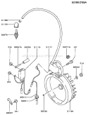 Page F Diagram and Parts List for FA130D AS18 Kawasaki Engine