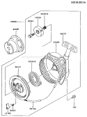 Page K Diagram and Parts List for FA130D BS10 Kawasaki Engine