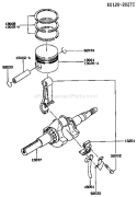 Page J Diagram and Parts List for FA130D BS19 Kawasaki Engine