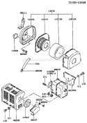 Page A Diagram and Parts List for FA130D BT62 Kawasaki Engine