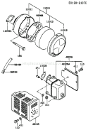 Page B Diagram and Parts List for FA130D CG20 Kawasaki Engine