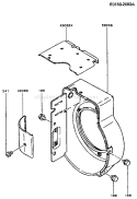 Page E Diagram and Parts List for FA130D CG20 Kawasaki Engine