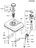 Page H Diagram and Parts List for FA130D CG20 Kawasaki Engine