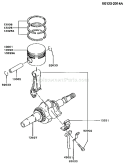 Page J Diagram and Parts List for FA130D BS10 Kawasaki Engine