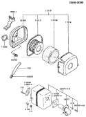 Part Location Diagram of 315510-1316B Kawasaki Cap-Air Filter