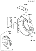 Page D Diagram and Parts List for FA130D CS15 Kawasaki Engine