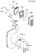 Part Location Diagram of 13183-2074 Kawasaki Plate-Air Filter