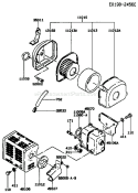 Page A Diagram and Parts List for FA130D ES01 Kawasaki Engine