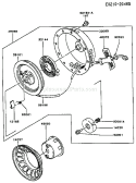 Page K Diagram and Parts List for FA130D ES01 Kawasaki Engine