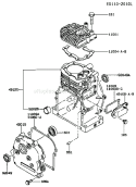 Page E Diagram and Parts List for FA130D BT62 Kawasaki Engine