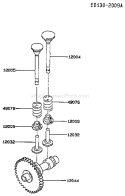 Page L Diagram and Parts List for FA130D BS10 Kawasaki Engine