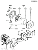 Page A Diagram and Parts List for FA130D MS00 Kawasaki Engine