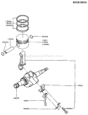 Page K Diagram and Parts List for FA130R FS00 Kawasaki Engine