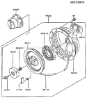 Page J Diagram and Parts List for FA210D AS21 Kawasaki Engine