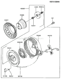 Page K Diagram and Parts List for FA210D AS22 Kawasaki Engine