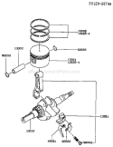Page J Diagram and Parts List for FA210D AS23 Kawasaki Engine