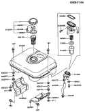 Page G Diagram and Parts List for FA210D AS23 Kawasaki Engine