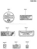 Page H Diagram and Parts List for FA210D AS23 Kawasaki Engine