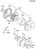 Part Location Diagram of 49070-2095-9Y Kawasaki Muffler-Comp
