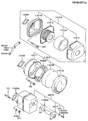 Part Location Diagram of 11011-2124-YK Kawasaki Case-Air Filter