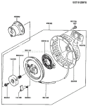 Page K Diagram and Parts List for FA210D CM81 Kawasaki Engine