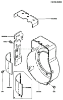 Page D Diagram and Parts List for FA210D ES10 Kawasaki Engine