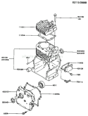 Page E Diagram and Parts List for FA210D ES10 Kawasaki Engine