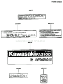 Page G Diagram and Parts List for FA210D ES10 Kawasaki Engine