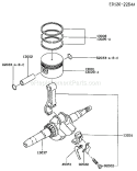 Page J Diagram and Parts List for FA210D GS05 Kawasaki Engine