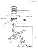 Page K Diagram and Parts List for FA210R KS00 Kawasaki Engine