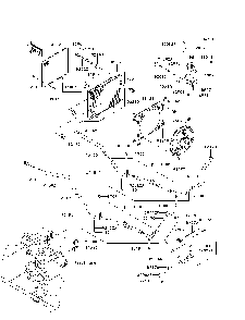 Radiator Diagram and Parts List for KAF950E8F 2008 Kawasaki Lawn Tractor Accessories