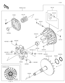 Drive Converter Diagram and Parts List for KAF820FNFNN 2022 Kawasaki Lawn Tractor Accessories