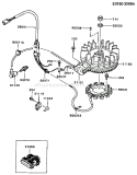 Page F Diagram and Parts List for FB460V-BS22  Kawasaki Engine