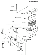 Part Location Diagram of 92002-2321 Kawasaki Bolt