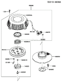 Page J Diagram and Parts List for FB460V HS14 Kawasaki Engine