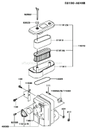 Page A Diagram and Parts List for FB460V ES36 Kawasaki Engine