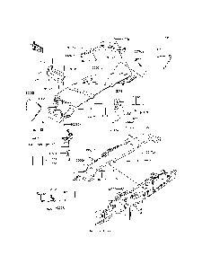 Front Fender Diagram and Parts List for KRF800DFF 2015 Kawasaki Lawn Tractor Accessories