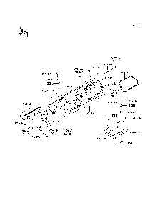 Front Box Diagram and Parts List for KRF750NCS 2012 Kawasaki Lawn Tractor Accessories