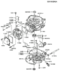 Page E Diagram and Parts List for FC150V EA00 Kawasaki Engine