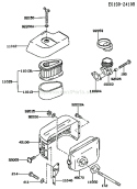 Page A Diagram and Parts List for FC150V ES08 Kawasaki Engine