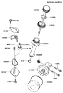 Page J Diagram and Parts List for FC150V ES15 Kawasaki Engine
