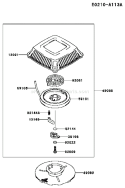 Page L Diagram and Parts List for FC150V ES17 Kawasaki Engine
