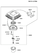 Page K Diagram and Parts List for FC150V ES19 Kawasaki Engine