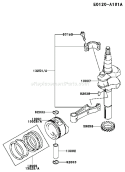 Page K Diagram and Parts List for FC150V ES28 Kawasaki Engine