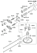 Page M Diagram and Parts List for FC150V ES29 Kawasaki Engine