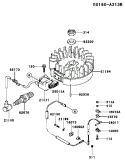 Page G Diagram and Parts List for FC150V ES29 Kawasaki Engine